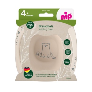 Set 2 castroane nip® Green pentru mancarea copiilor cu motive gravate laser, din materiale naturale regenerabile, fara BPA, fara melamina, lavabile in masina de spalat vase, Made in Germany, 4+ luni, roz, nip 38843 - Img 5