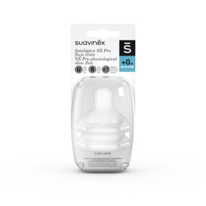 Set 2 tetine SX PRO, debit lent, +0 luni, Suavinex - Img 3