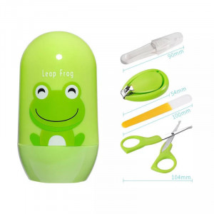 Set 4 piese pentru ingrijirea unghiilor bebelusului (Model: Pisica Turquaz)