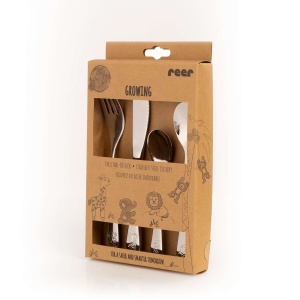Set 4 tacamuri pentru copii, din otel inoxidabil cromat, Reer 22238 - Img 3