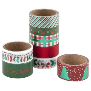 Set 8 role banda adeziva decorativa Wahi Tape Craciun Grafix GR0510KGE - Img 2