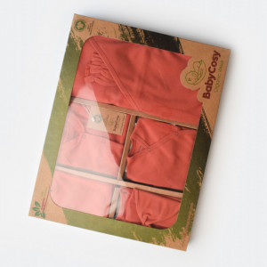 Set de 10 piese pentru nou nascut - 100% bumbac organic - Scortisoara, BabyCosy - Img 2