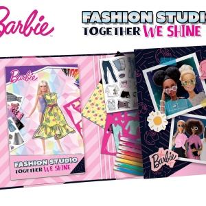 Set de colorat cu activitati Barbie - Fashion Studio - Img 2