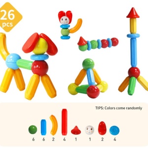 Set de constructie magnetic - STICK (26 piese) - Img 3