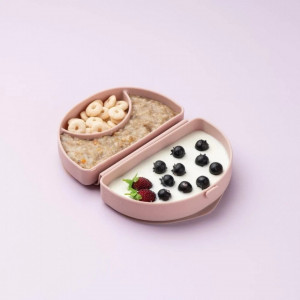 Set diversificare hrana bebelusi Miniware Sili Mini GO, 100% din materiale naturale biodegradabile, 3 piese, Pink Antioxidant - Img 4