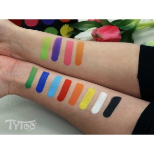 Set vopsea pentru fata Colour Splash 12 culori, 2 pulbere cu sclipici Tytoo KQPXX1800327 - Img 3