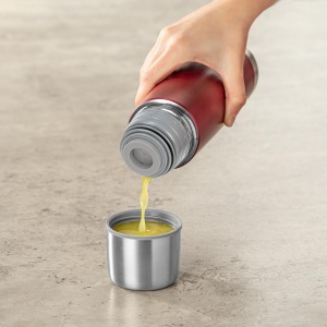 Sticla termos din otel inoxidabil vidat ColourCup, 450 ml, rosu, Reer 90524 - Img 2