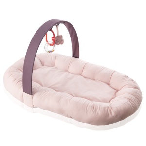 Babynest cu bara de jucarii, BabyJem, somon