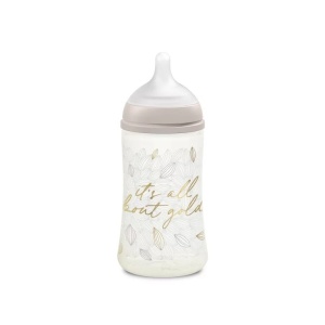 Biberon 270 ml tetina fiziologica SX Pro cu debit mediu Gri Gold Premium - Img 2