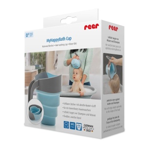 Cana pliabila pentru clatit si spalat parul bebelusului MyHappyBath Cup, fara BPA, 0+ luni, Reer 76082 - Img 2