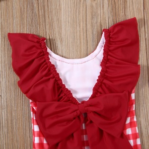 Costum de baie cu patratele rosii si bentita Drool - Img 4