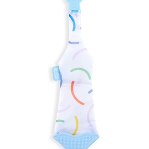 Cravata bebelusi cu accesoriu de dentitie BabyJem, bleu - Img 2