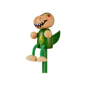 Creion cu figurina lemn T-Rex Fiesta Crafts FCP-5163 - Img 2