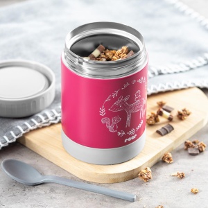 Cutie termica pentru mancare, otel inoxidabil vidat, 300 ml, rosie, Reer ColourDesign 90412 - Img 6