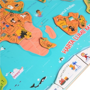 Harta mare a lumii - puzzle magnetic (lb.romana) - Img 2