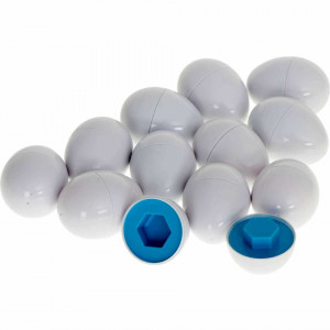 Joc educativ Matching eggs, Set 12 oua pentru invatarea formelor si culorilor Ikonka IK17739 - Img 8