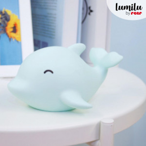 Lampa de veghe cu LED, cu oprire cronometrata, forma delfin, albastra, Lumilu Sea Life Dolphin, Reer 52293 - Img 5