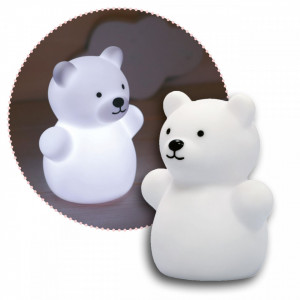 Lampa de veghe cu LED, forma ursulet, alba, Lumilu Mini Zoo Bear, Reer 52330 - Img 2
