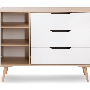 Mobilier Camera copii Si Bebelusi KLUPS IWO Alb-Natur - Img 5