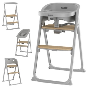 Neno Sapori Gray scaun de hranire multifunctional 4 in 1