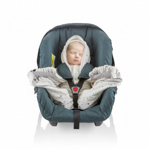 Paturica cu sistem multifunctional BabyJem Carrier Alb pentru transport bebelusi - Img 8
