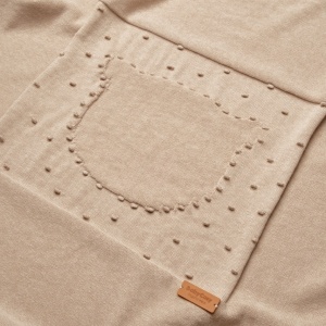 Paturica cu ursulet pentru nou nascut, 100% bumbac organic, TeddyBear, BabyCosy, maro - Img 5