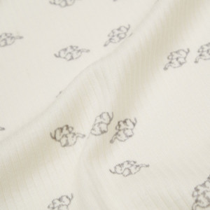 Paturica Printed, BabyCosy, 50% modal+50% bumbac, Ecru, 85X85 cm - Img 5