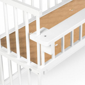 Patut copii lemn Klups Piccolino Alb 90x40 cm - Img 3