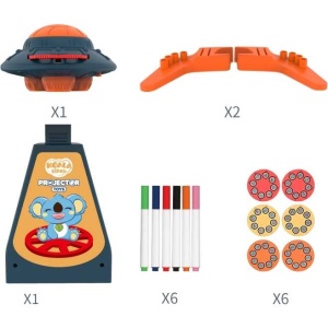 Proiector desen cu 6 diapozitive si 6 carioci incluse Koala Diary KD80308 - Img 4