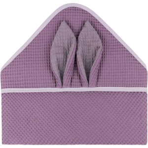 Prosop de baie cu gluga Waffle Bunny 80x80 cm Infantilo IF2511 - Img 6
