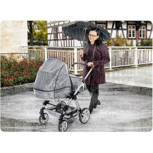 Protectie de ploaie universala cu fermoar pentru carucioare RainCover Classic+ REER 84069 - Img 3