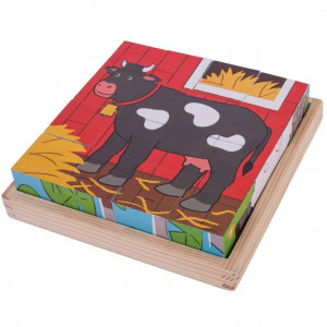 Puzzle cubic - Animalute de la ferma - Img 2