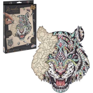 Puzzle Lemn Tigru, 135 piese, 30x22.5 cm Grafix GR400062 - Img 2