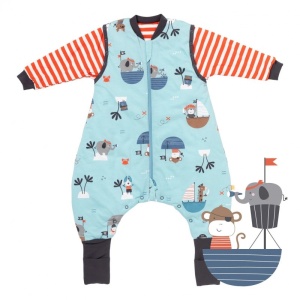 Sac de dormit cu picioruse si maneca lunga detasabila Pirate 70 cm + manseta 1.0 Tog