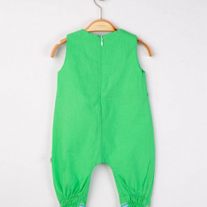 Salopeta de vara pentru bebelusi Ciucurasi, Tongs baby (Culoare: Albastru, Marime: 3-6 Luni) - Img 2