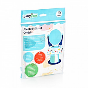 Set 10 protectii igienice de unica folosinta pentru colac toaleta BabyJem - Img 2