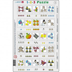 Set 12 Puzzle-uri 1-2-3, 25 Piese Larsen LRP46 - Img 2