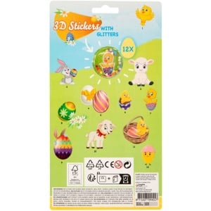Set 12 stickere cu sclipici 3D Paste Grafix GR810028 - Img 2