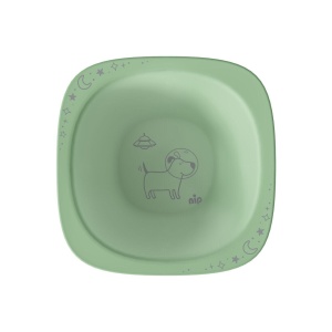 Set 2 castroane nip® Green pentru mancarea copiilor cu motive gravate laser, din materiale naturale regenerabile, fara BPA, fara melamina, lavabile in masina de spalat vase, Made in Germany, 4+ luni, verde, nip 38844 - Img 2