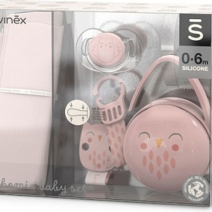 Set cadou BONHOMIA 4 piese, roz, Suavinex