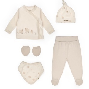 Set de 5 piese pentru nou nascut, Lamb, BabyCosy - Img 2