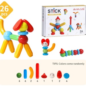 Set de constructie magnetic - STICK (26 piese) - Img 4