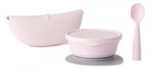 Set diversificare hrana bebelusi Miniware First Bites Deluxe, 100% din materiale naturale biodegradabile, 4 piese, Cotton candy - Img 2