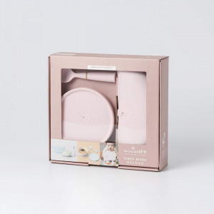 Set diversificare hrana bebelusi Miniware First Bites Deluxe, 100% din materiale naturale biodegradabile, 4 piese, Cotton candy - Img 5