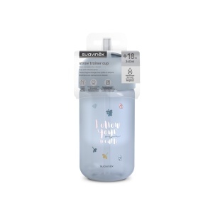 Sticla de apa fara picurare, Bears, 340 ml, albastru, Suavinex - Img 4
