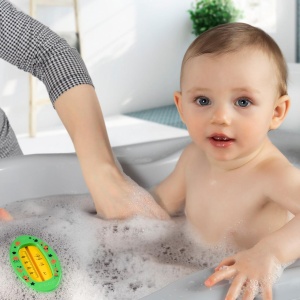 Termometru de baie pentru copii, fara mercur, fara BPA, 0+ luni, verde, Reer 24133 - Img 3