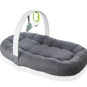 Babynest cu bara de jucarii, BabyJem, antracit