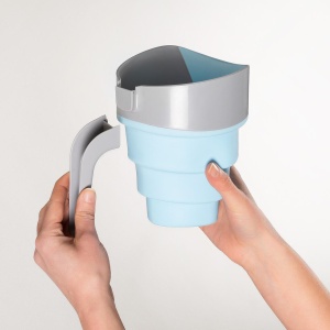 Cana pliabila pentru clatit si spalat parul bebelusului MyHappyBath Cup, fara BPA, 0+ luni, Reer 76082 - Img 3