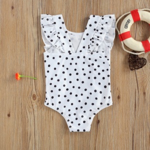 Costum de baie cu bulinute alb/negru Drool - Img 6