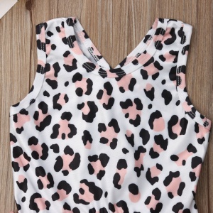 Costum de baie leopard roz cu volan Drool - Img 3